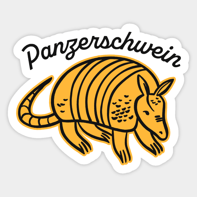 Panzerschwein Sticker by sombreroinc